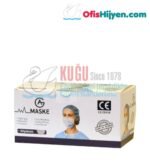 3 KATLI TAM ULTRASONİK BURUN TELLİ CE BELGELİ CERRAHİ MASKE