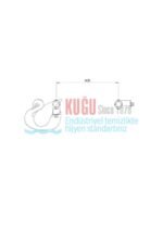2708 304 S.S Paslanmaz Çelik Düz Tutamak (30-40-50-60 CM) - Görsel 5