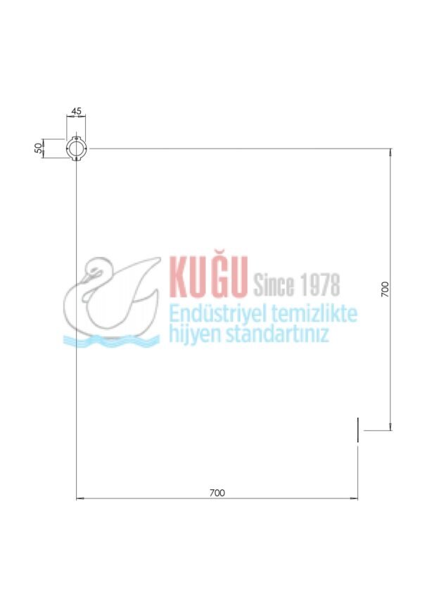2712 304 S.S Paslanmaz Çelik Açılı Tutunma Barı - Görsel 5
