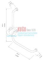 2715 304 S.S Paslanmaz Çelik Yatay Tutamak Tutunma Barı - Görsel 2