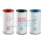 2737 135 LT 3'LÜ Çemberli Geri Dönüşüm Çöp Kovası