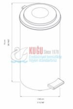2602 90 Litre 304 Paslanmaz Çelik Metal İç Kovalı Pedallı Endüstriyel Çöp Kovası - Görsel 2