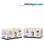 3 KATLI TAM ULTRASONİK BURUN TELLİ CE BELGELİ CERRAHİ MASKE - Görsel 3