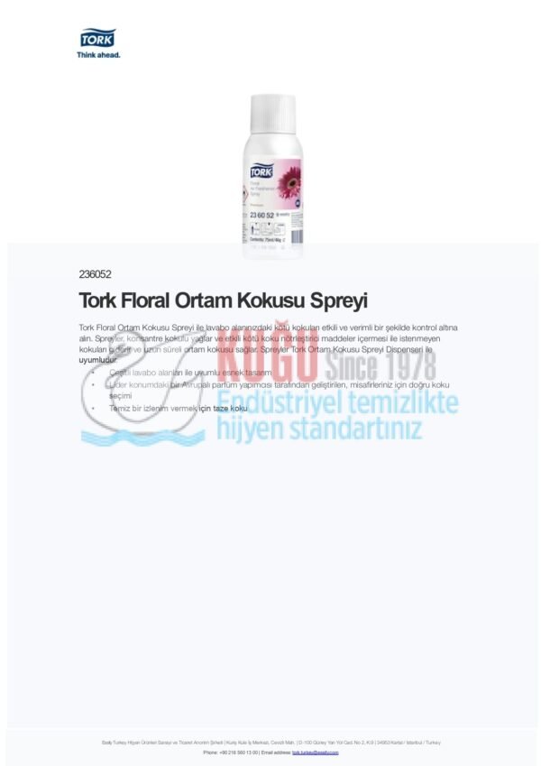 KT-236052 75 ML Tork Floral Ortam Kokusu Spreyi - Görsel 9