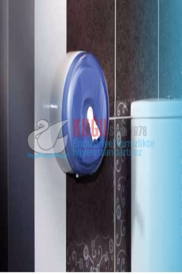 KGB-19316 Şeffaf Mavi Mini Cimri İçten Çekmeli Tuvalet Kağıdı Banyo ve Tuvalet WC Dispanseri Aparatı - Görsel 4