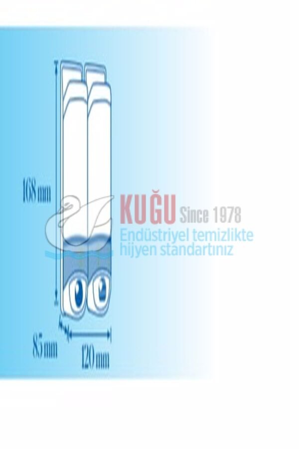KGB-19395 Şeffaf Krom 2×170 ML 340 ML İKİLİ FREE TWIN SIVI SABUN ŞAMPUAN VE DEZENFEKTAN Banyo ve Mutfak APARATI - Görsel 2
