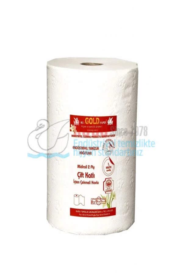 GP-112 Gold Paper Içten Çekmeli El Havlusu 21 Cm 6 Rulo 1 Koli 4 Kg - Görsel 3