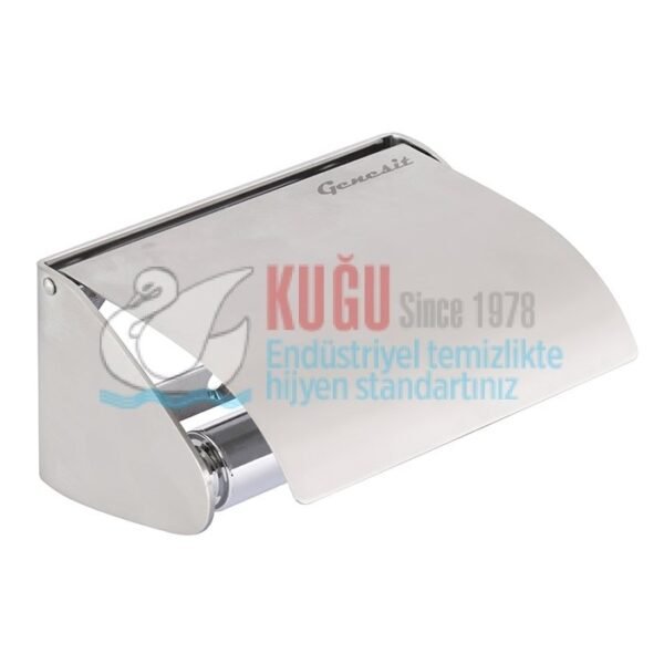 8126 304 KALİTE SATİNE PASLANMAZ ÇELİK TEKLİ WC KAĞIT VERİCİ PARLAK - Görsel 1