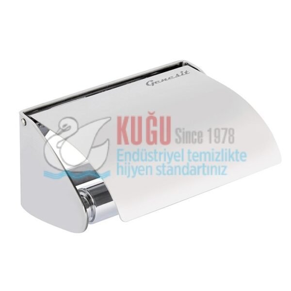 8127 304 KALİTE PARLAK PASLANMAZ ÇELİK TEKLİ WC KAĞIT VERİCİ PARLAK - Görsel 1