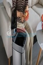 8150 304 SATİNE PASLANMAZ ÇELİK 9 LİTRE SENSÖRLÜ VE FOTOSELLİ İÇ KOVALI BANYO VE MUTFAK ÇÖP KOVASI - Görsel 8