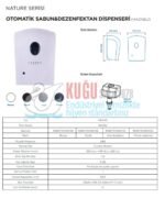 KGC-932192-WD Carpex Beyaz Nature 900 ML Üstten Doldurmalı Hazneli Sensörlü ve Fotoselli Dezenfektan Dispanseri Aparatı - Görsel 8
