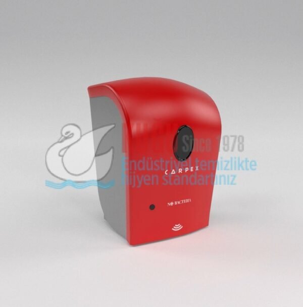 KGC-932192-RS Carpex Kırmızı Nature 900 ML Üstten Doldurmalı Hazneli Sensörlü ve Fotoselli Sıvı Sabun Dispanseri Aparatı - Görsel 1