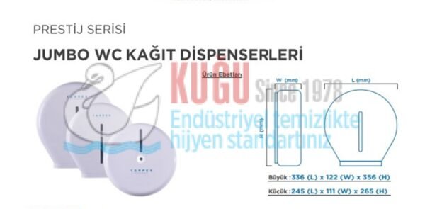 KGC-913042-S Carpex Prestige Siyah Renk Mini Jumbo WC Kağıt Dispenseri Aparatı - Görsel 9