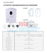 KGC-932192-PSK Carpex Piano Black Nature 1000 ML Kartuşlu Sensörlü ve Fotoselli Sıvı Sabun Dispanseri Aparatı - Görsel 8