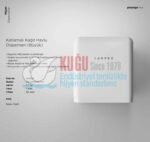 KGC-913022-W Carpex Beyaz Renk Z-W Katlamalı Kağıtlarına Uygun Ayar Mekanizmalı Küçük Boy Kağıt Havlu Dispanseri - Görsel 3
