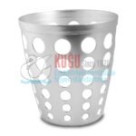 2527 Gümüş Renk Abs Sert Plastik Delikli Ofis Tipi Çöp Kovası