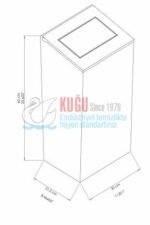 2579 38 Litre Kapasiteli Siyah Renk Çelik İtme Kapaklı Çöp Kovası - Görsel 2