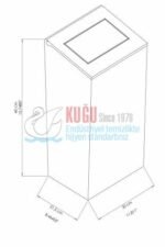 2578 25 Litre Beyaz Renk Çelik İtme Kapaklı Çöp Kovası - Görsel 2