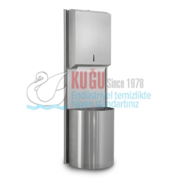2603 304 Kalite Paslanmaz Çelik 400'lü Z Katlama ve 23 LT Çöp Kovası Kombi Set - Görsel 1