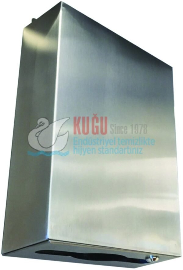 KGT-077 AYNA ARKASI 304 KALİTE PASLANMAZ ÇELİK 400’LÜ Z KATLAMA DİSPANSER APARATI - Görsel 1