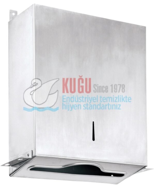 KGT-078 AYNA ARKASI 304 KALİTE PASLANMAZ ÇELİK 400’LÜ Z KATLAMA DİSPANSER APARATI - Görsel 1