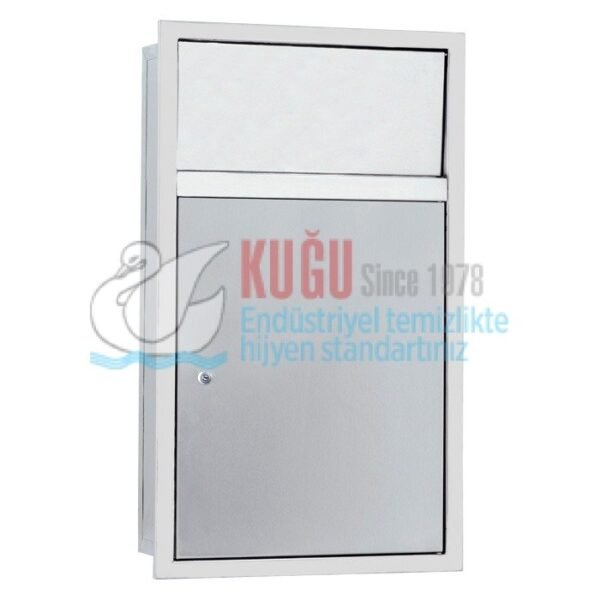 KGX-26268 304 Satine Paslanmaz Çelik SIVA ALTI ÇÖP KOVASI - Görsel 1