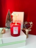 SNZ-ST7007 Sinoz Flower Therapy Gül ve Misk Kokulu 200 Gr Mum (Özel Kırmızı Cam Ambalajında)