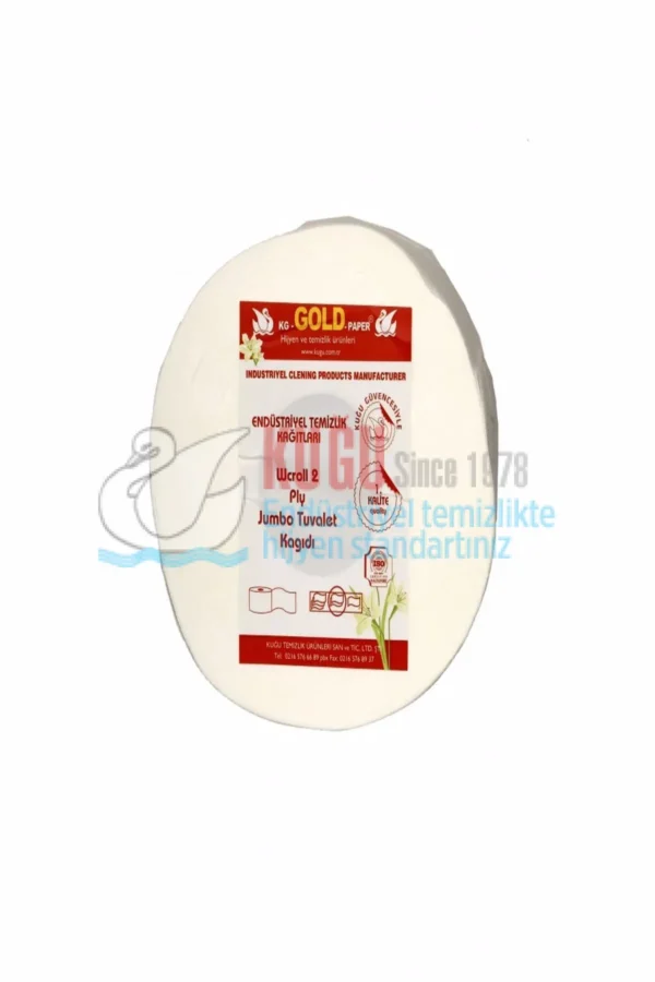 KT-105 Goldpaper Mini Jumbo Tuvalet Kağıdı 3,5 Kg 12 Rulo 1 Koli - Görsel 1