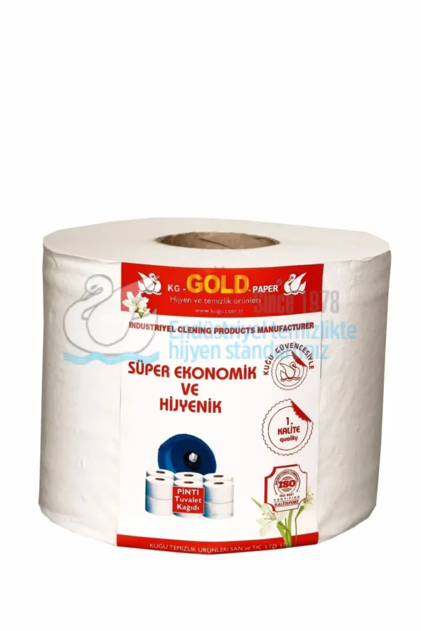 KT-107 Gold Paper Mini Cimri Pinti WC Tuvalet Kağıdı 12 Rulo 1 Koli (4 kg) - Görsel 2