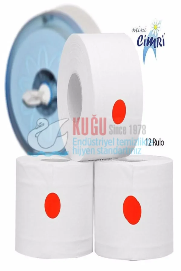 KT-107 Gold Paper Mini Cimri Pinti WC Tuvalet Kağıdı 12 Rulo 1 Koli (4 kg) - Görsel 1