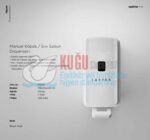 KGC-930601-W Carpex Beyaz Renk Optima 1000 ML Manuel Kartuşlu Köpük Sabun Dispenseri - Görsel 2