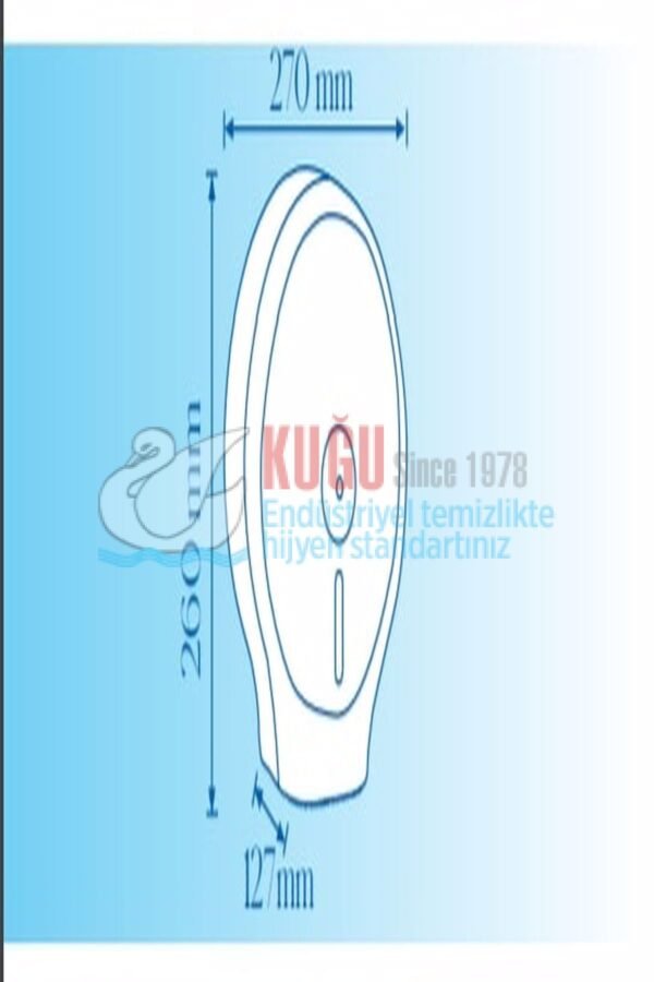 KGB-19293 Beyaz Wcroll Maxi Jumbo Tuvalet Kağıt Banyo ve Tuvalet WC Dispanseri Aparatı - Görsel 2