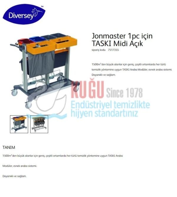 7517355 TASKI Midi Open Kat Arabası - Görsel 2