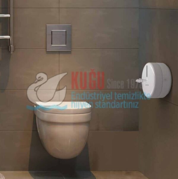 KGC-913030 Carpex Prestige Beyaz Renk Maxi Jumbo Centerfeed Cimri İçten Çekmeli WC Kağıt Dispenseri Aparatı - Görsel 2