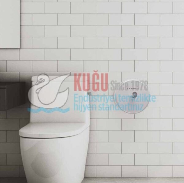 KGC-910610-W Carpex Optima Beyaz Renk Mini Cimri WC Tuvalet Kağıdı Dispenser Aparatı - Görsel 3