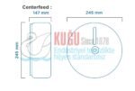 KGC-913030-B Carpex Prestige Siyah Renk Maxi Jumbo Centerfeed Cimri İçten Çekmeli WC Kağıt Dispenseri Aparatı - Görsel 5