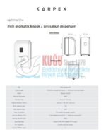 KGC-529306070001 Carpex Optima Beyaz Renk Sensörlü&Fotoseli Mini Üstten Doldurmalı 500 ML Köpük Sabun Dispenser Aparatı - Görsel 5