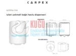 KGC-910606-W Carpex Beyaz Renk Optima İçten Çekmeli Kağıt Havlu Banyo Ve Mutfak Dispanseri Aparatı - Görsel 6