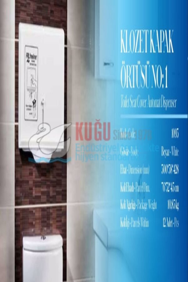 KGB-19351 Ahşap Renk Klozet Kapak Örtüsü Otomat Banyo ve Tuvalet WC Dispanseri Aparatı - Görsel 3