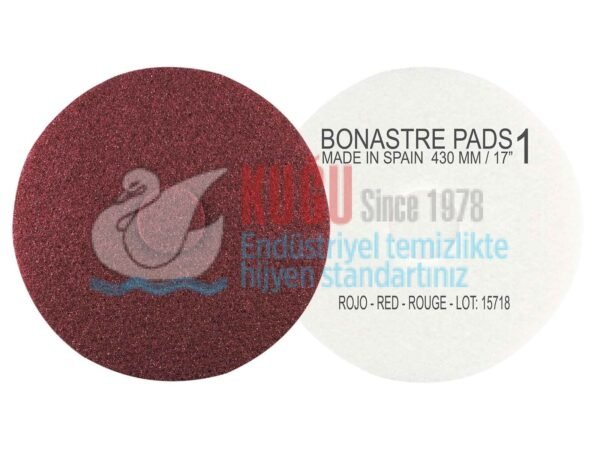 PBSBR270 Bonastre System 10,6” 270 mm 1 Numara Kırmızı Renk Yer Yıkama Pedi - Görsel 1