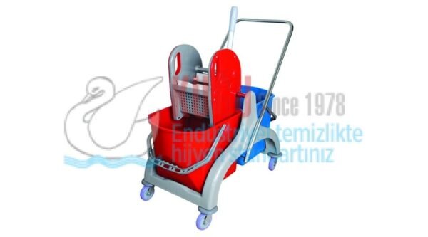 KGCY-1801 Çift Kovalı Temizlik Seti Plastik Presli - Görsel 1