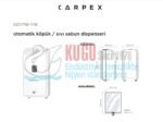 KGC-930615-W Carpex Beyaz Renk Optima 1000 ML Kartuşlu Otomatik Sensörlü Pilli Köpük Sabun Dispenseri - Görsel 6