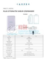 KGC-932360-B Carpex Siyah Renk Prestige Otomatik Sensörlü Pilli Köpük & Sıvı Sabun Dispenseri - Görsel 6