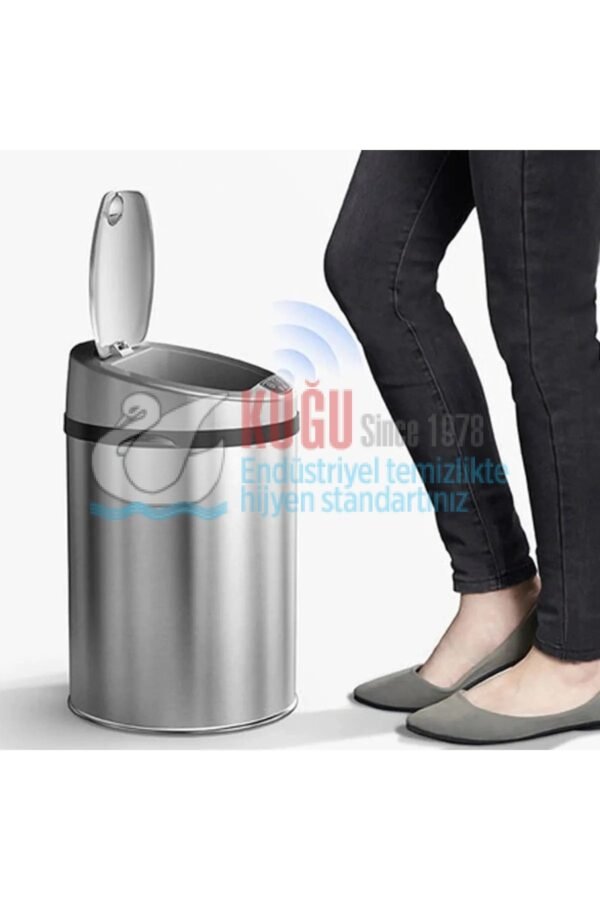 SCK-2022 Paslanmaz Çelik 16 Litre İç Hacimli Sensörlü ve Fotoselli Mutfak Banyo Çöp Kovası - Görsel 7