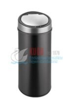 5329 22 LT SİYAH RENK ÇELİK PİLLİ VE SARJ EDİLEBİLİNİR BATARYALI SENSÖRLÜ MUTFAK VE BANYO ÇÖP KOVASI - Görsel 3