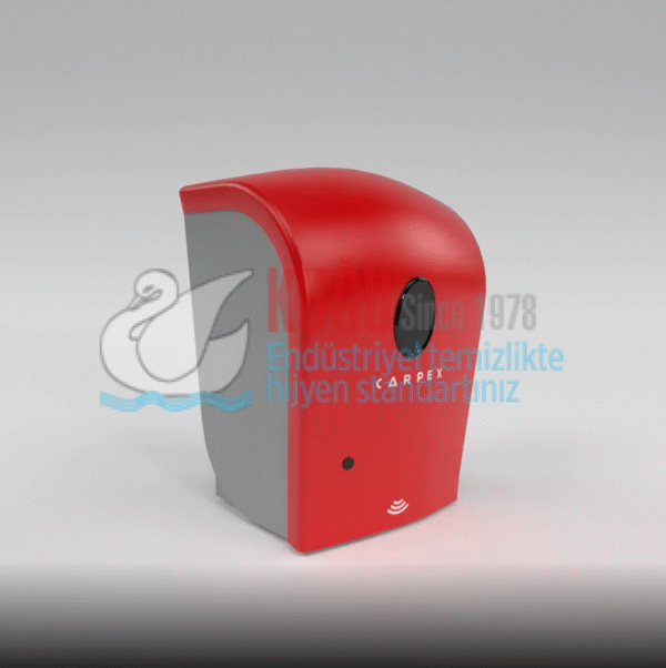 KGC-932192-RS Carpex Kırmızı Nature 900 ML Üstten Doldurmalı Hazneli Sensörlü ve Fotoselli Sıvı Sabun Dispanseri Aparatı - Görsel 2