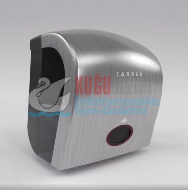 KGC-912070-İ Carpex İnox Gri Renk Nature Sensörlü Fotoselli Butonlu Otomatik Elektrikli ve Pilli Hareketli Kağıt Havlu Makinesi - Görsel 2