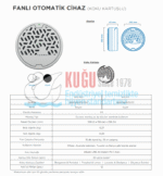 KGC-970700 Carpex Beyaz Renk AuraWind FANLI OTOMATİK CİHAZ KOKU KARTUŞLU - Görsel 3