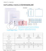 KGC-913050-W Carpex Beyaz Renk Z-W-V-C  Katlamalı Kağıtlarına Uygun Ayar Mekanizmalı Mini Boy Kağıt Havlu Dispanseri - Görsel 8