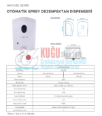 KGC-932192-RSK Carpex Kırmızı Nature 1000 ML Kartuşlu Sensörlü ve Fotoselli Sprey Dezenfektan Dispanseri Aparatı - Görsel 8